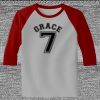 Raglan 3/4 Roundneck Shirt (Gray Body) Thumbnail