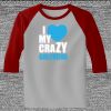 Raglan 3/4 Roundneck Shirt (Gray Body) Thumbnail