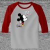 Raglan 3/4 Roundneck Shirt (Gray Body) Thumbnail