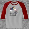 Raglan 3/4 Roundneck Shirt (Gray Body) Thumbnail