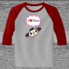 Raglan 3/4 Roundneck Shirt (Gray Body) Thumbnail