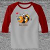 Raglan 3/4 Roundneck Shirt (Gray Body) Thumbnail