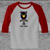 Raglan 3/4 Roundneck Shirt (Gray Body) Thumbnail