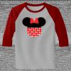 Raglan 3/4 Roundneck Shirt (Gray Body) Thumbnail