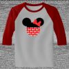 Raglan 3/4 Roundneck Shirt (Gray Body) Thumbnail